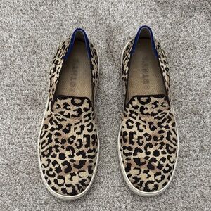 Rothy's Leopard Print Slip-On Sneakers
